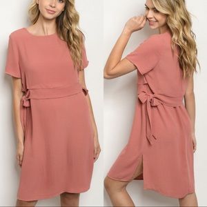 💖🆕Side Bow Tie Midi Dress